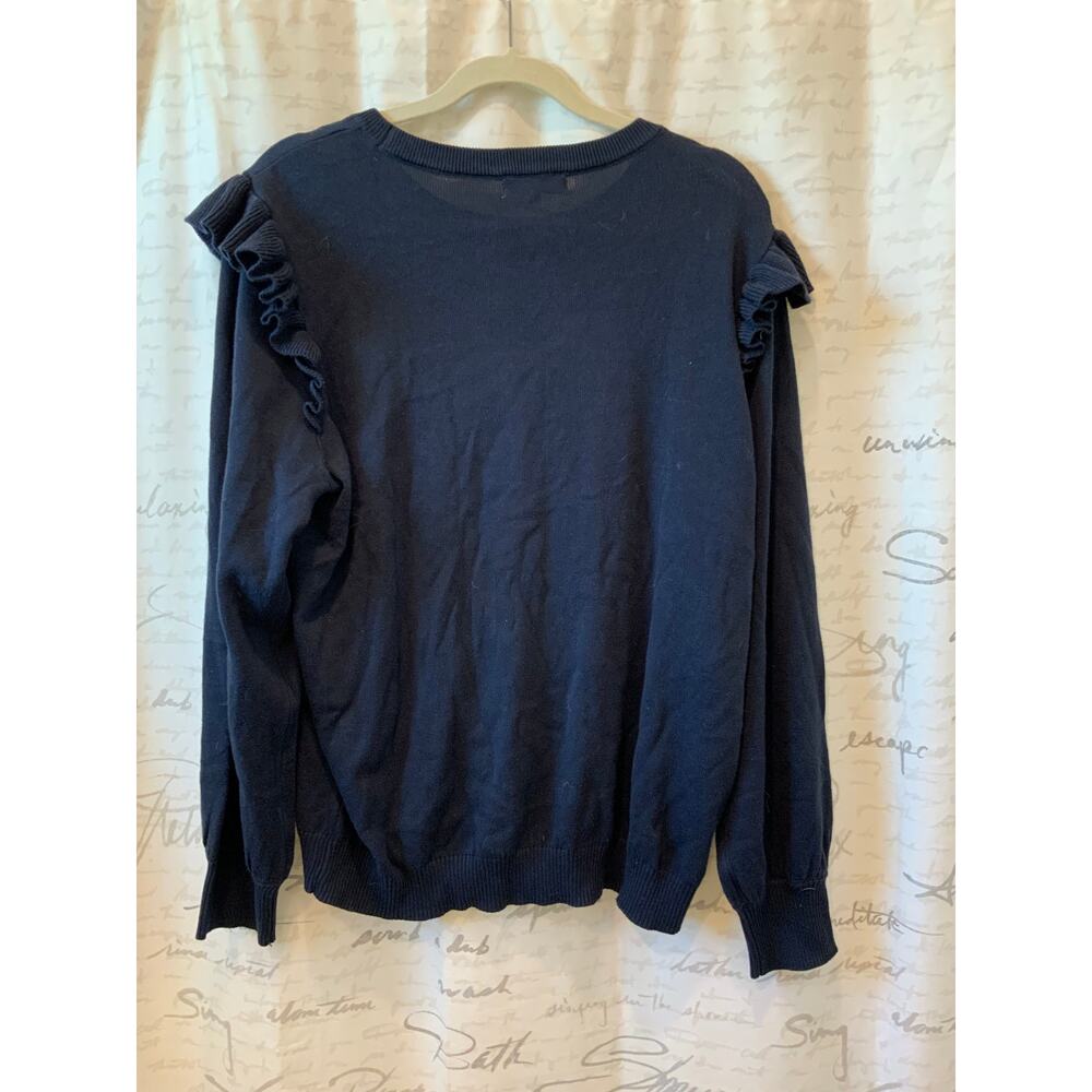 NWT Margaux Lexi Horse Embroidered Ruffle Sweatshirt XXL - Picture 3 of 4